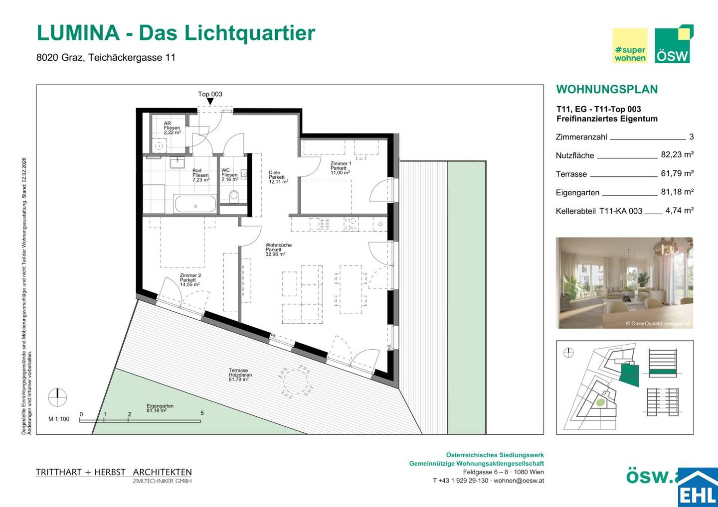 Apartment with thoughtful layout bright terrace