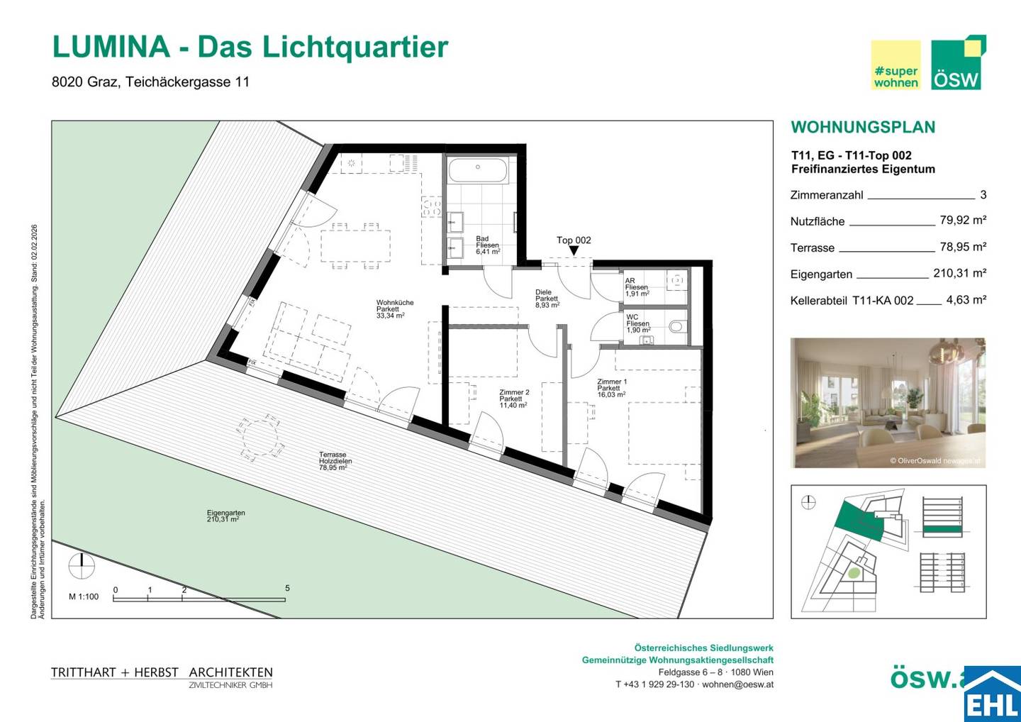 Wohnung mit eigenem Garten im Neubau Erstbezug