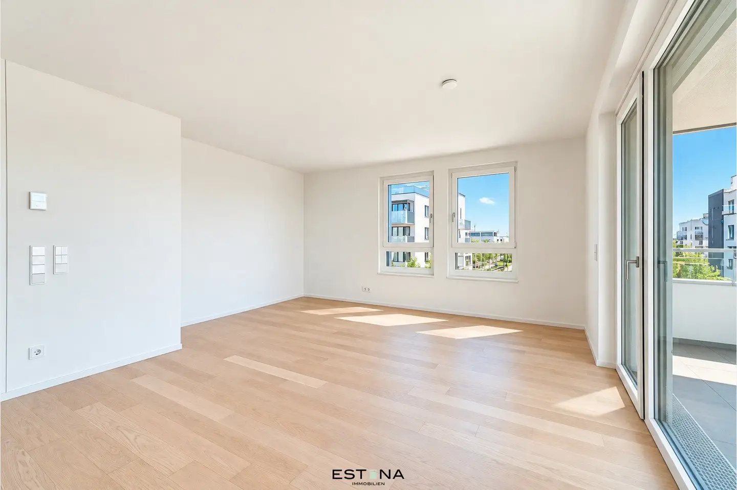 Neubau Erstbezug Wohnung Wienerberg Balkon