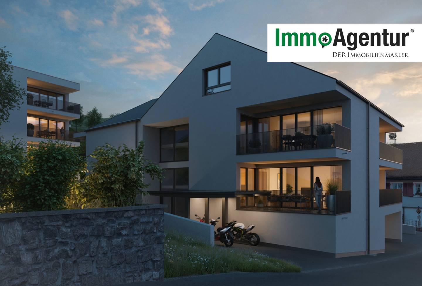 Wohnung mit Terrasse und Garten im Neubau