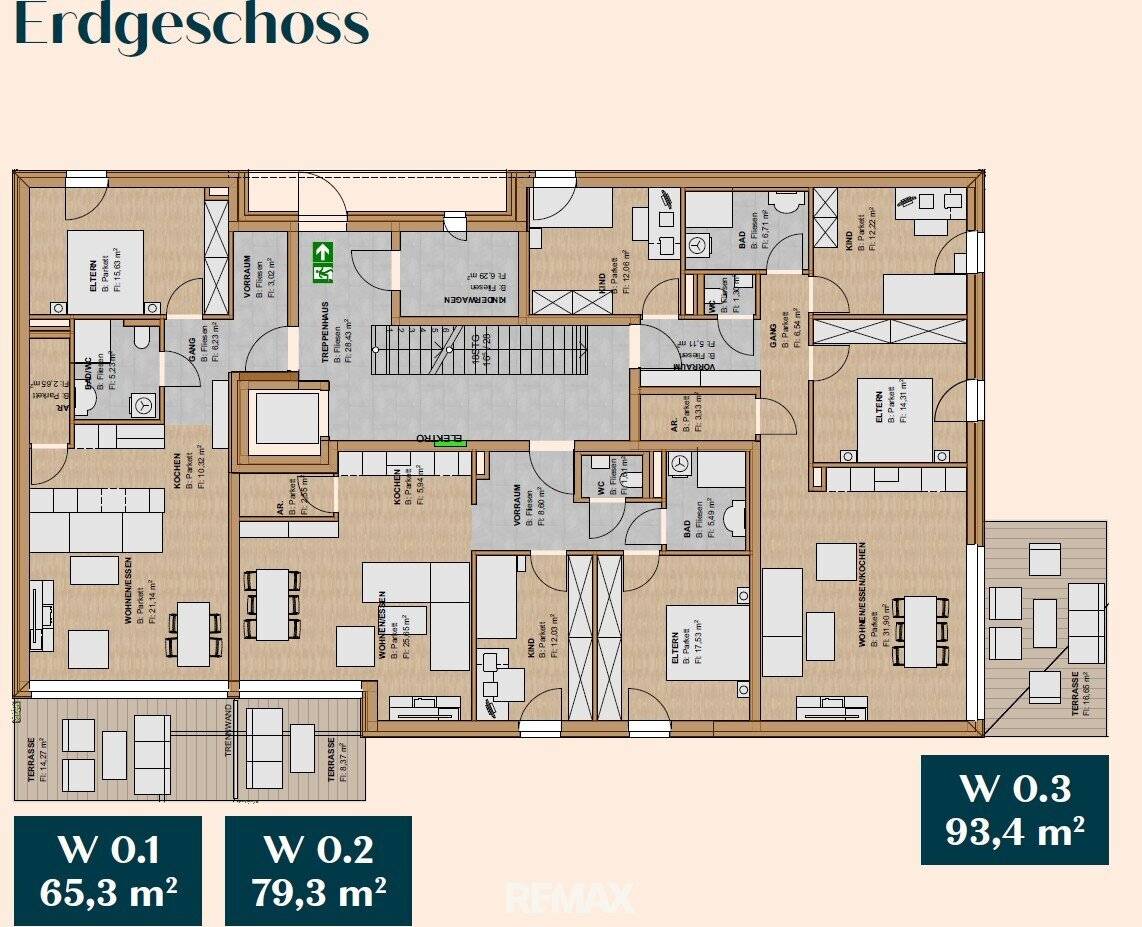 Neubauwohnung nahe Zentrum mit Garten und Terrasse
