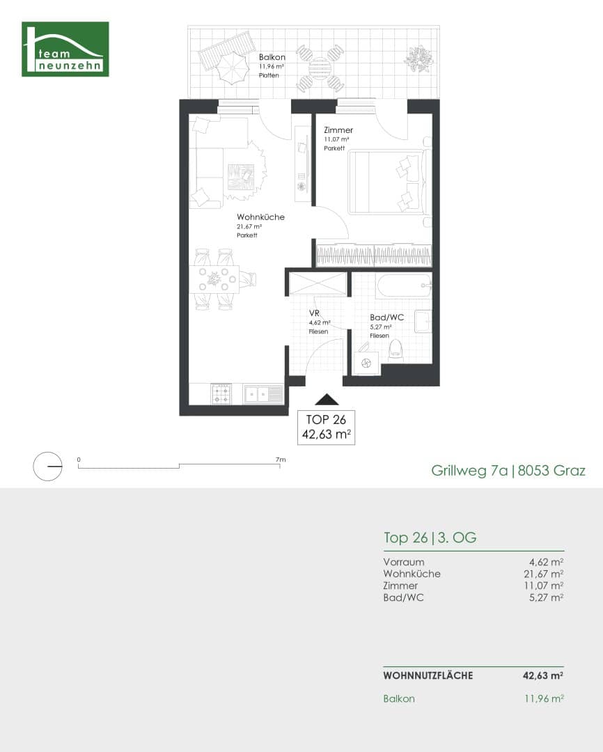 Wohnung neuwertig Balkon Einkaufszentrum West