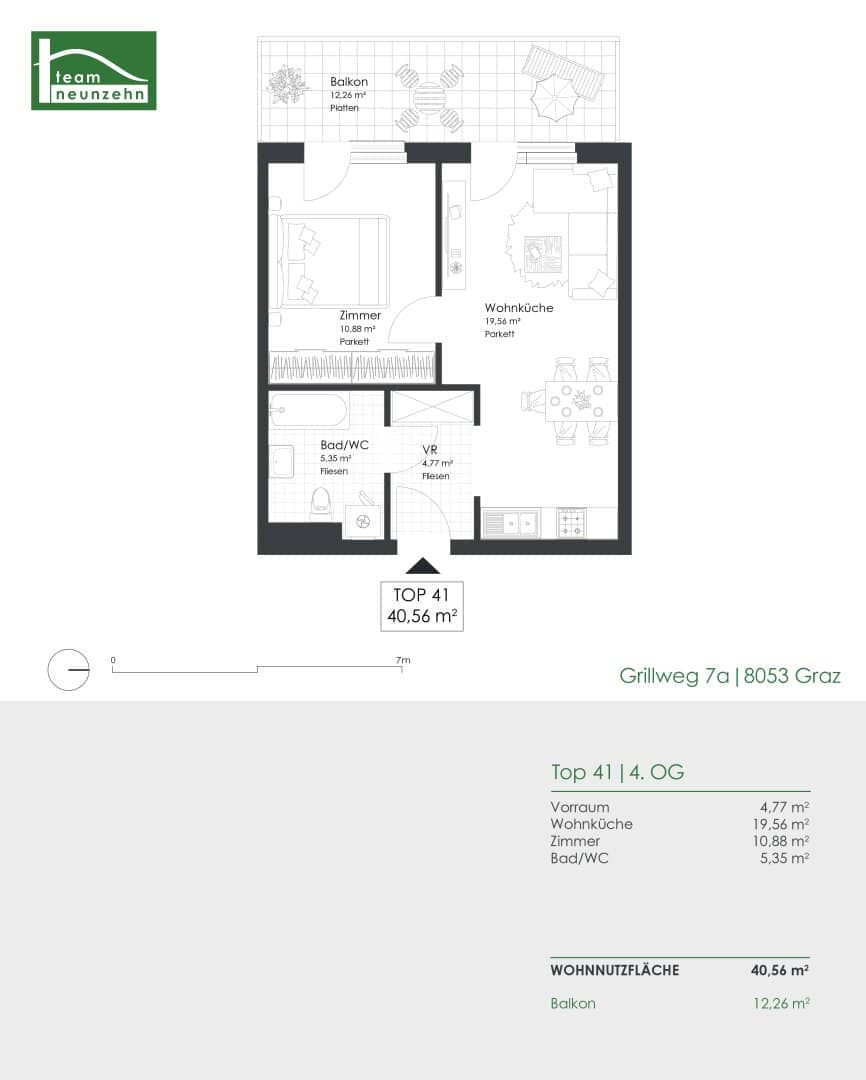 Wohnung mit Balkon in gepflegter Anlage nahe Shopping Center West in Graz