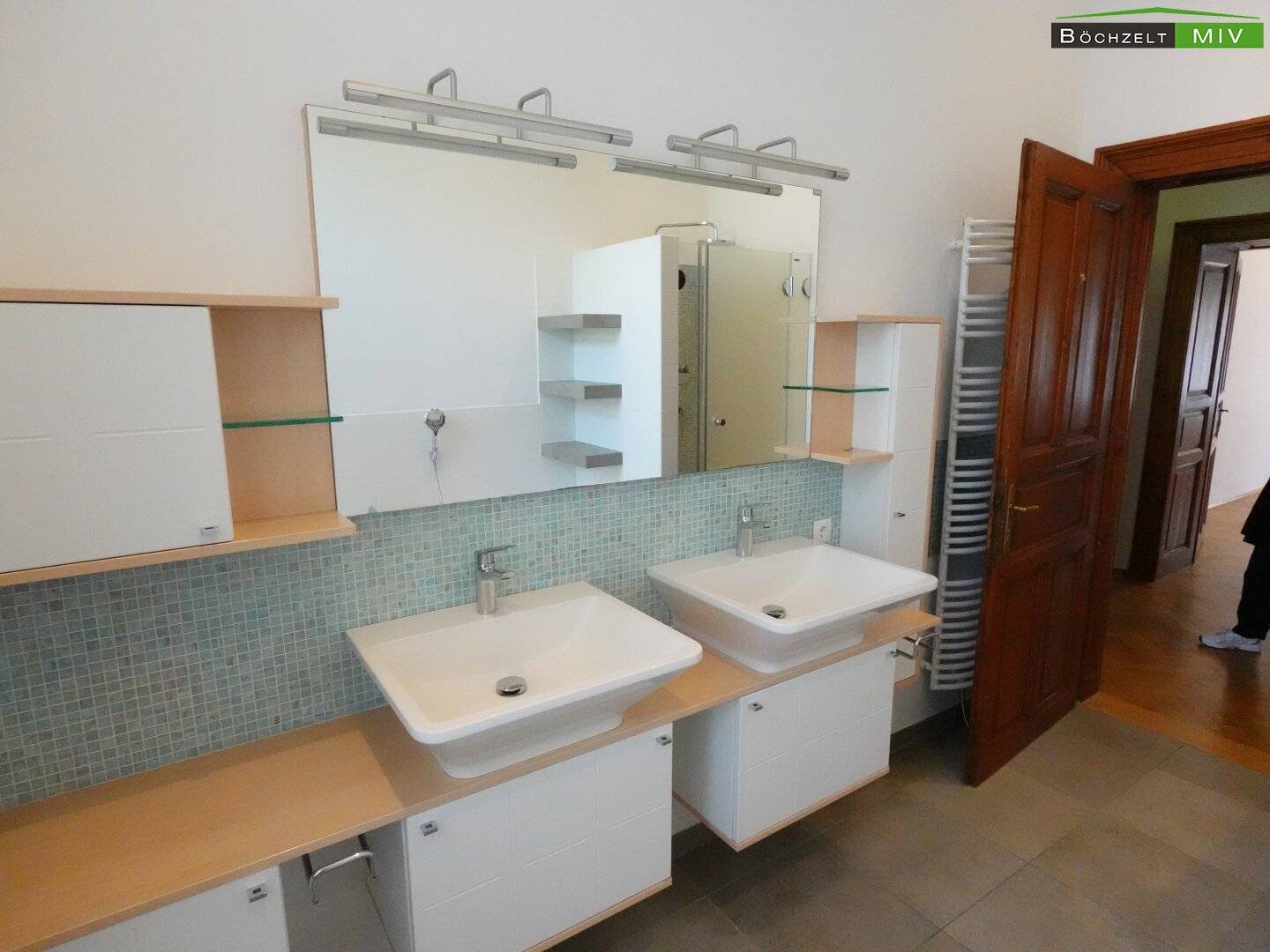 Wohnung im Kremplhof Leoben mit großer Wohnküche und sonnigem Eckbalkon