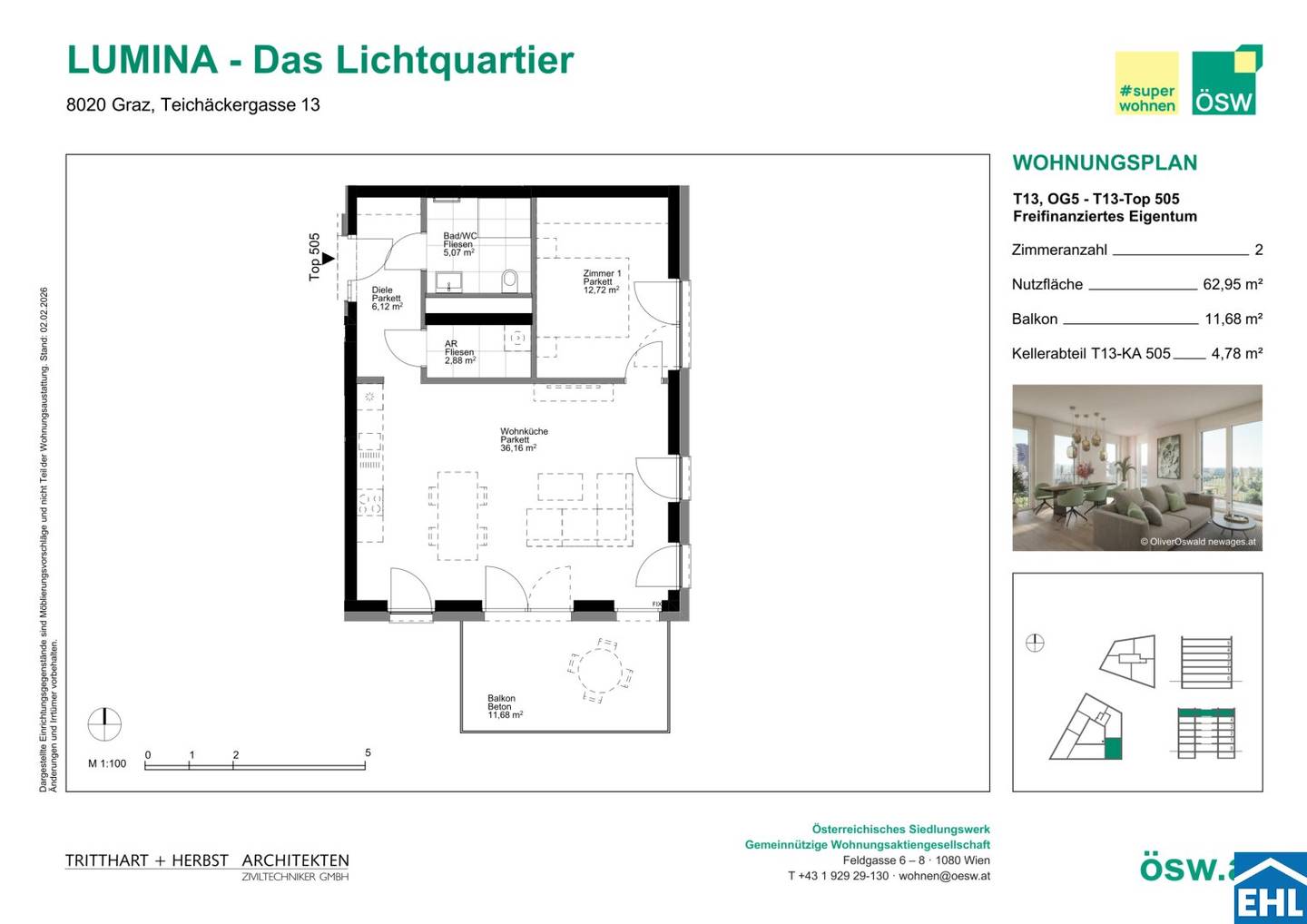 Wohnung Erstbezug Lichtdurchflutete Räume Balkon