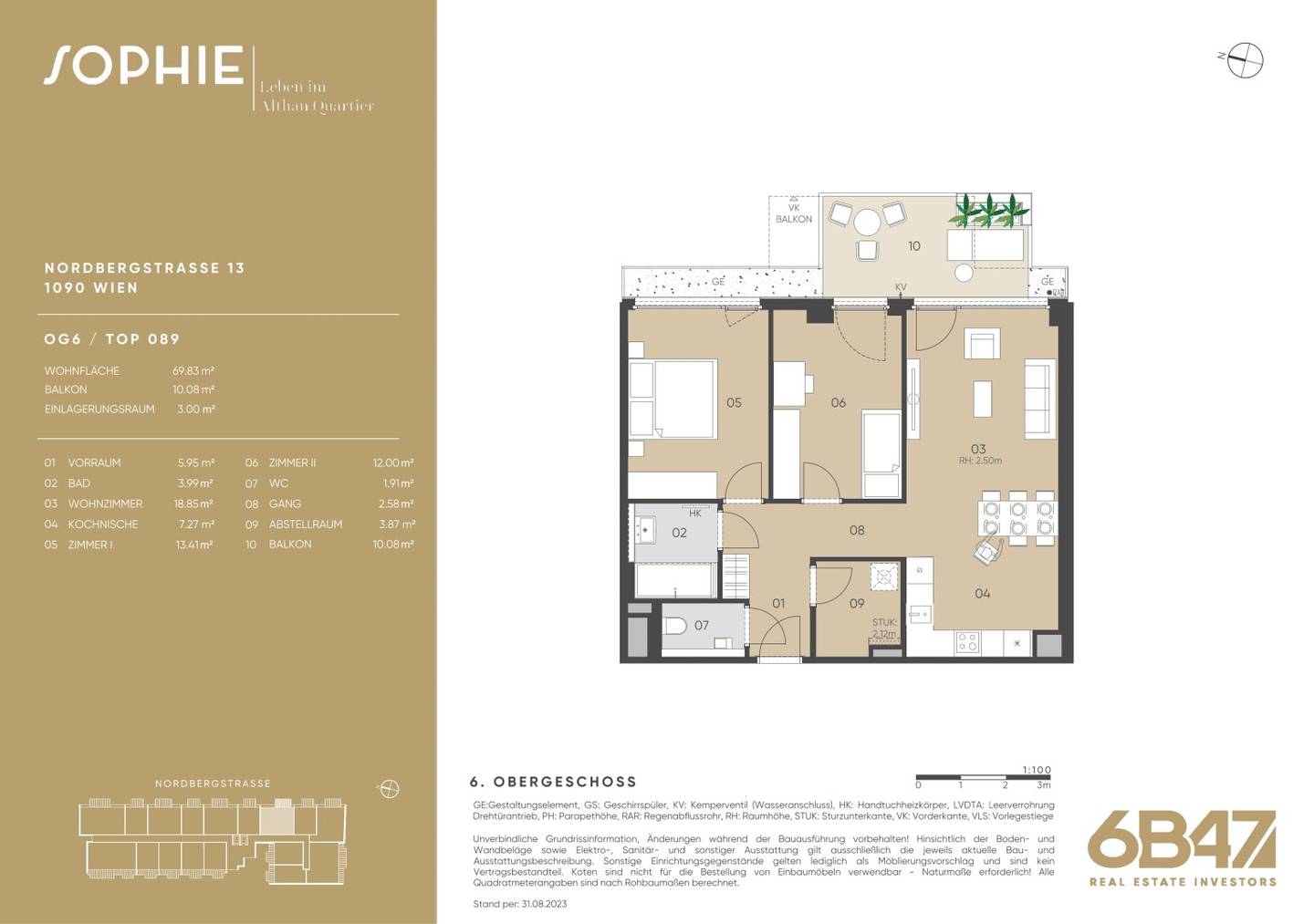 Apartment in Alsergrund balcony