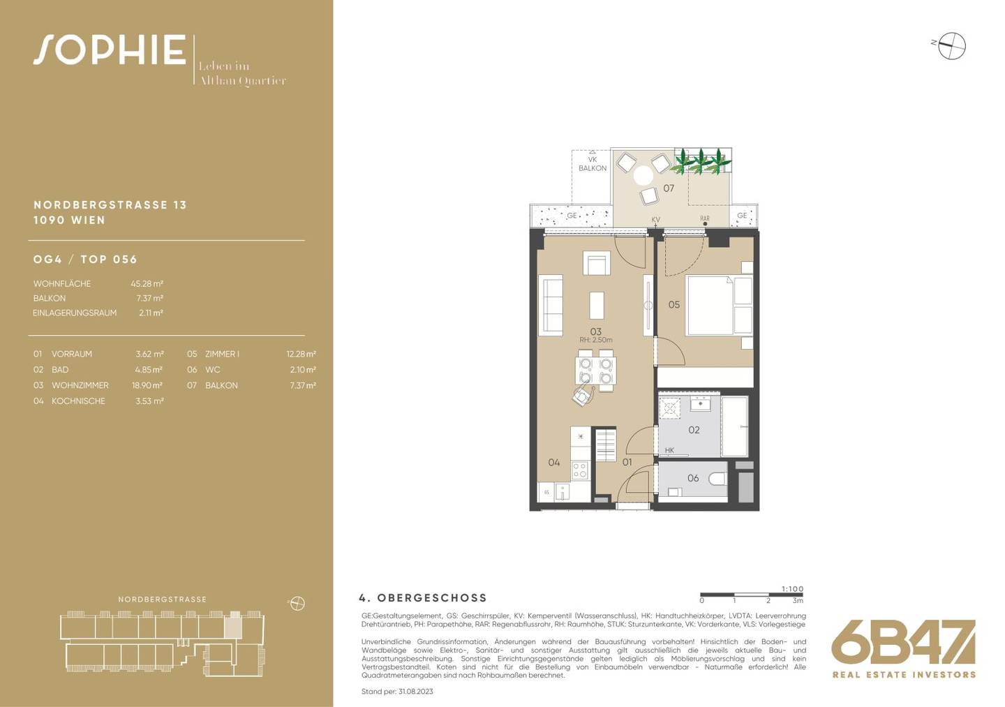 Investment apartment in Alsergrund with balcony