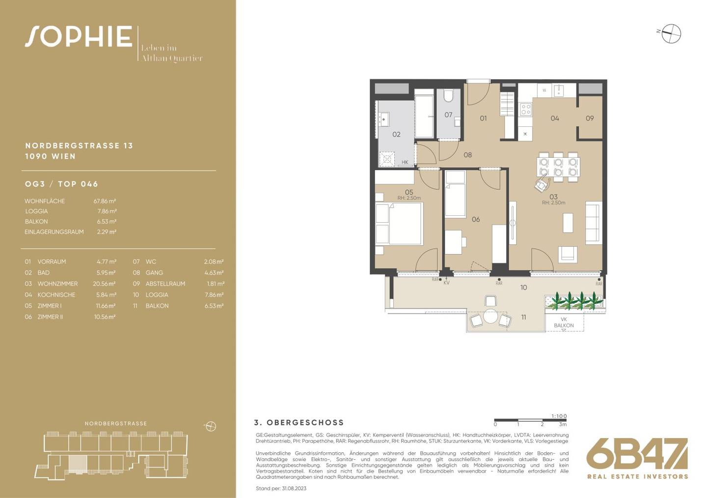Modern new build apartment with balcony and loggia in 9th district