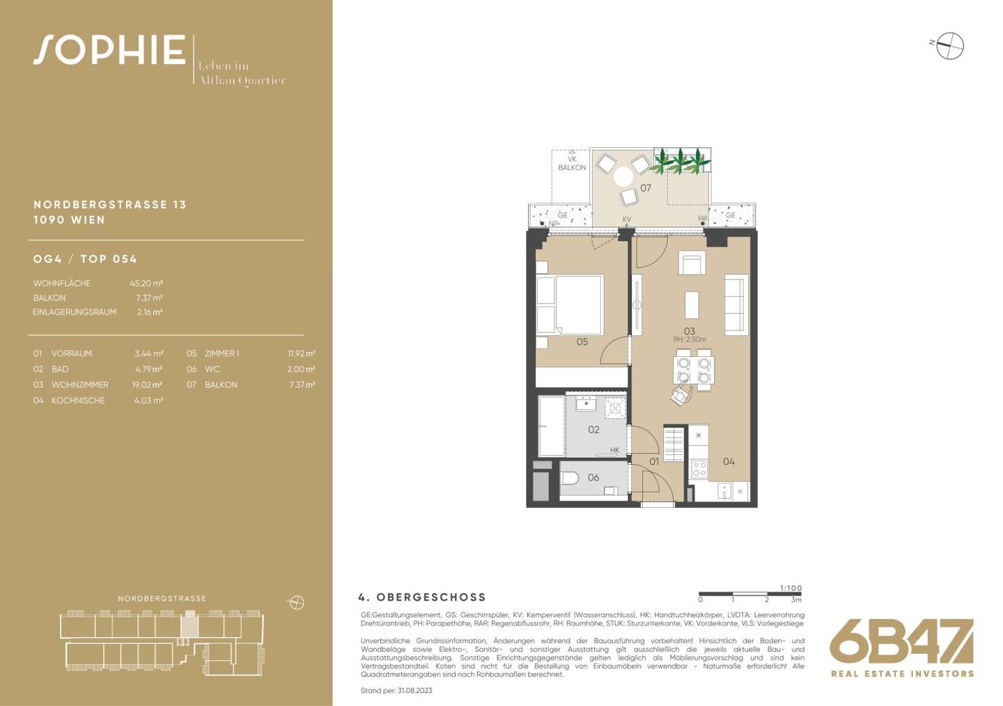 New build apartment with balcony in the SOPHIE project