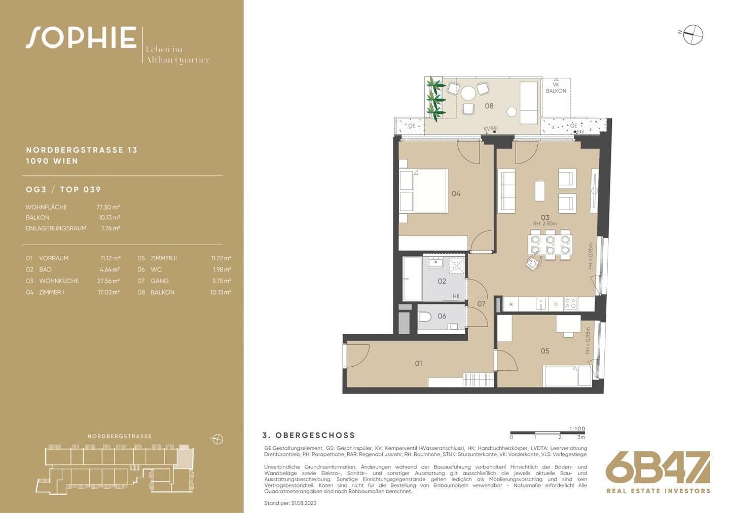 Newly Built Apartment in Alsergrund with Balcony