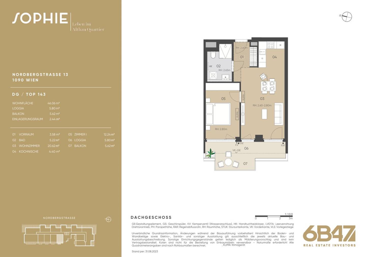 Vorsorgewohnung Neubau Balkon Loggia Nähe U4