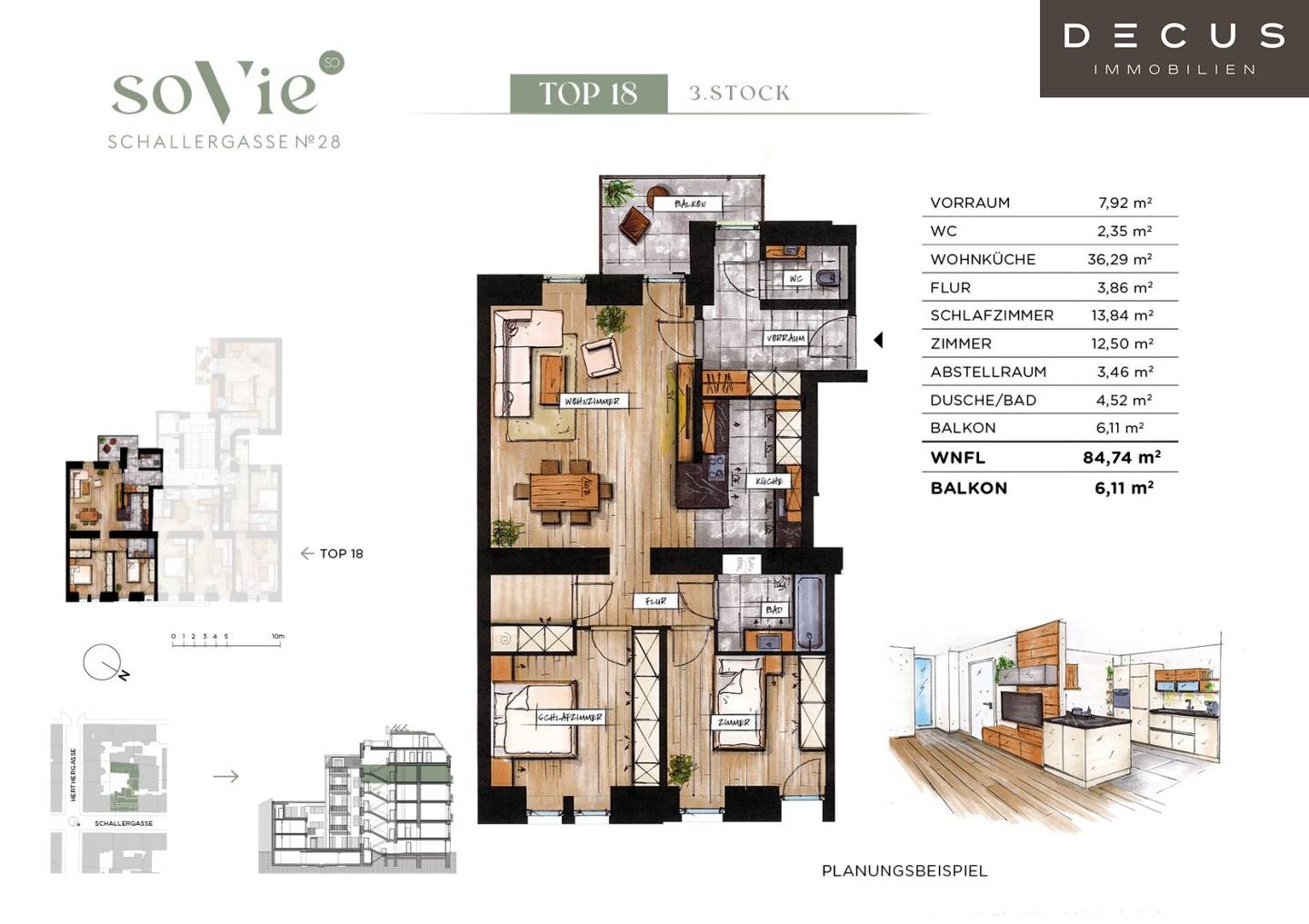 Wohnung Erstbezug Sonniger Balkon Altbau