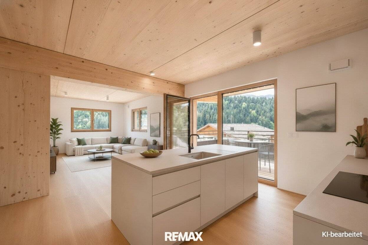 Erstbezug Wohnung mit Massivholzbauweise Balkon