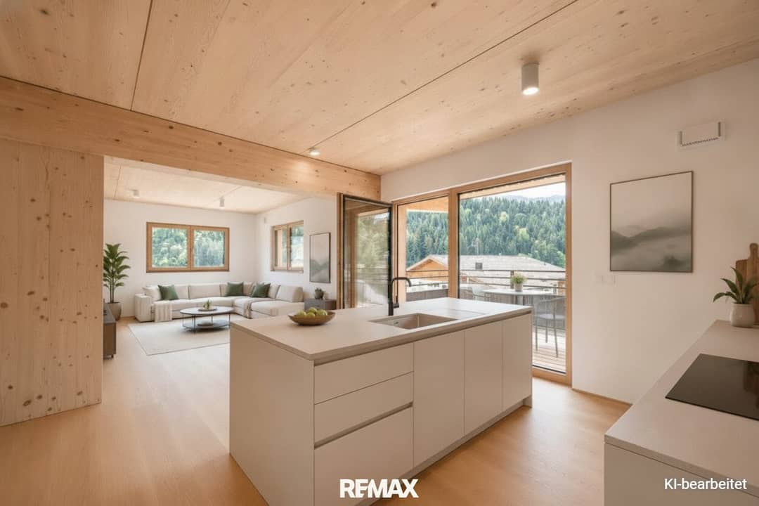 New build apartment timber construction balcony