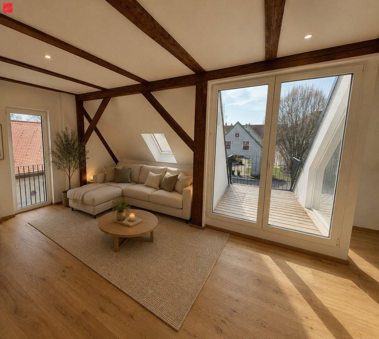 Neubau-Maisonette mit Schlossblick