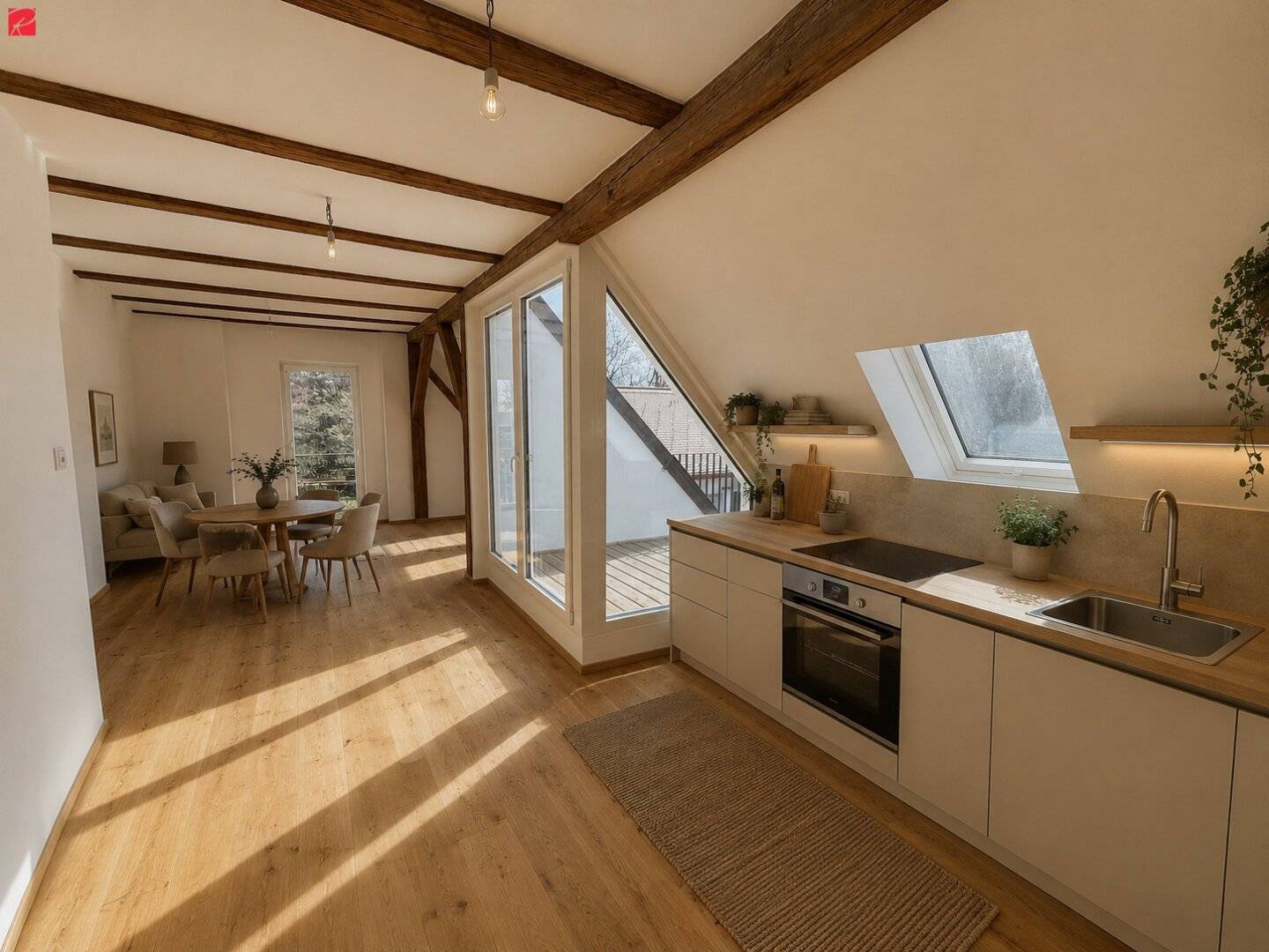 Neubau-Maisonette mit Schlossblick