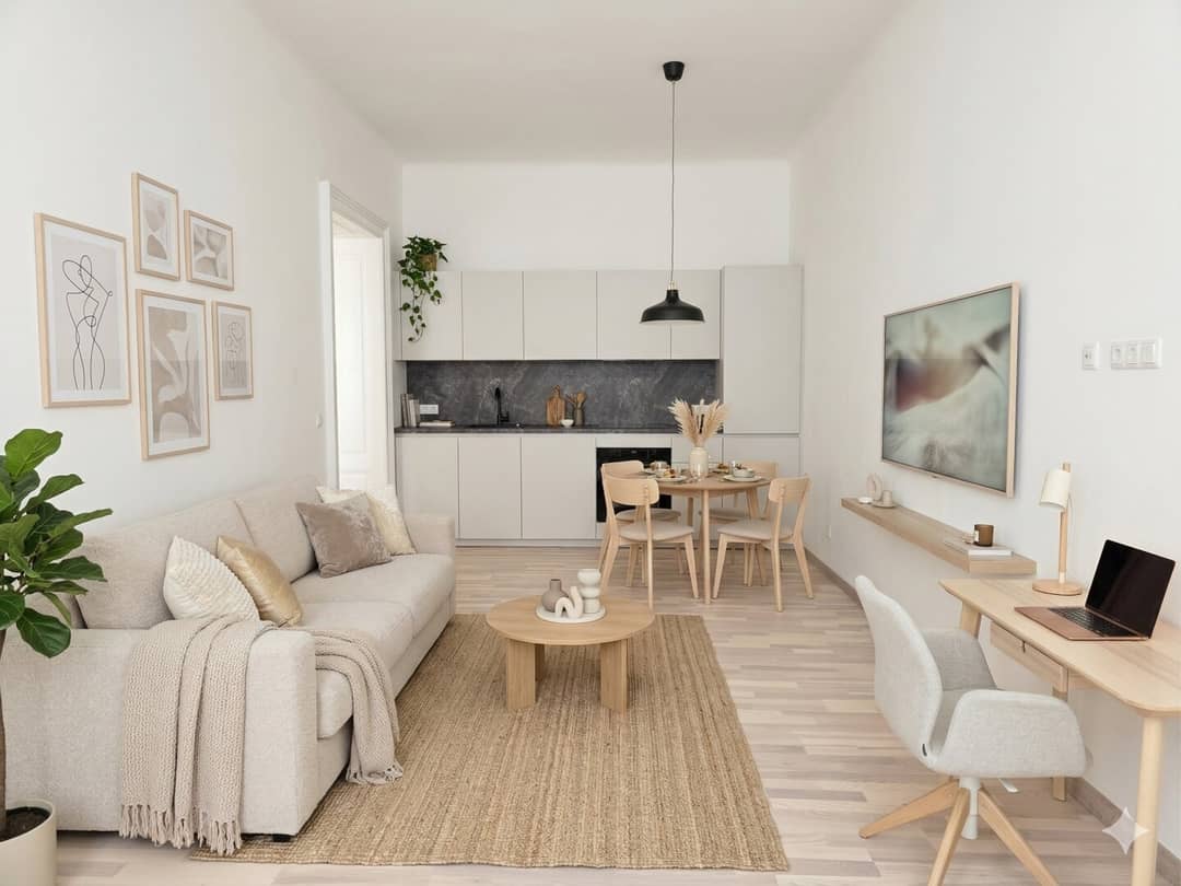 Wohnung U1 direkt vorm Haus möbliert