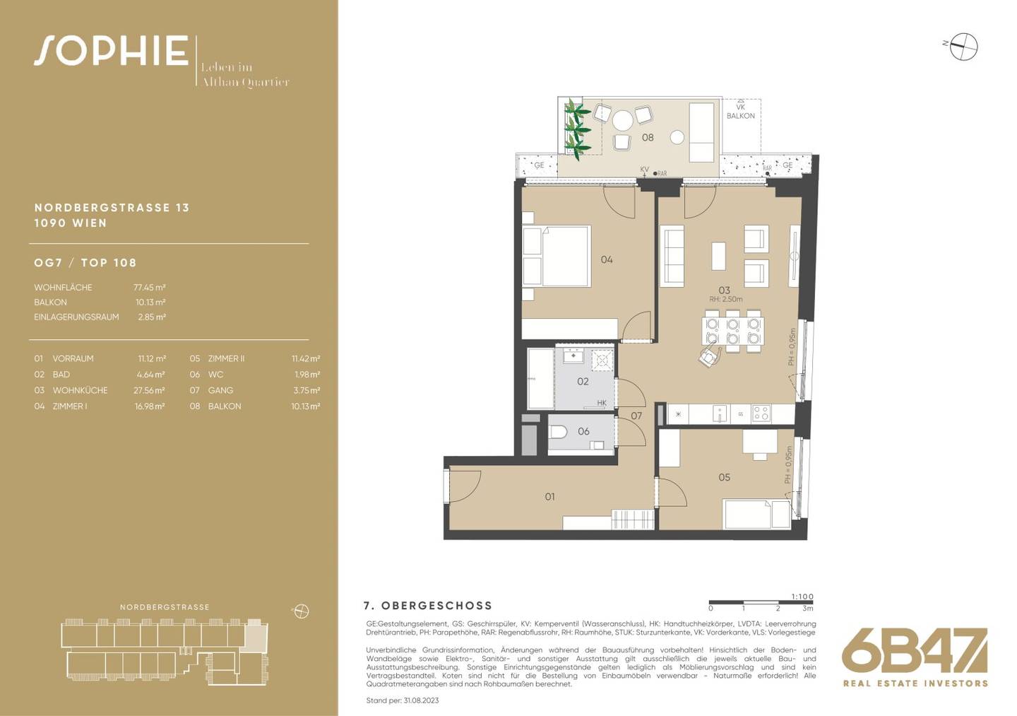 Apartment Alsergrund new build with balcony
