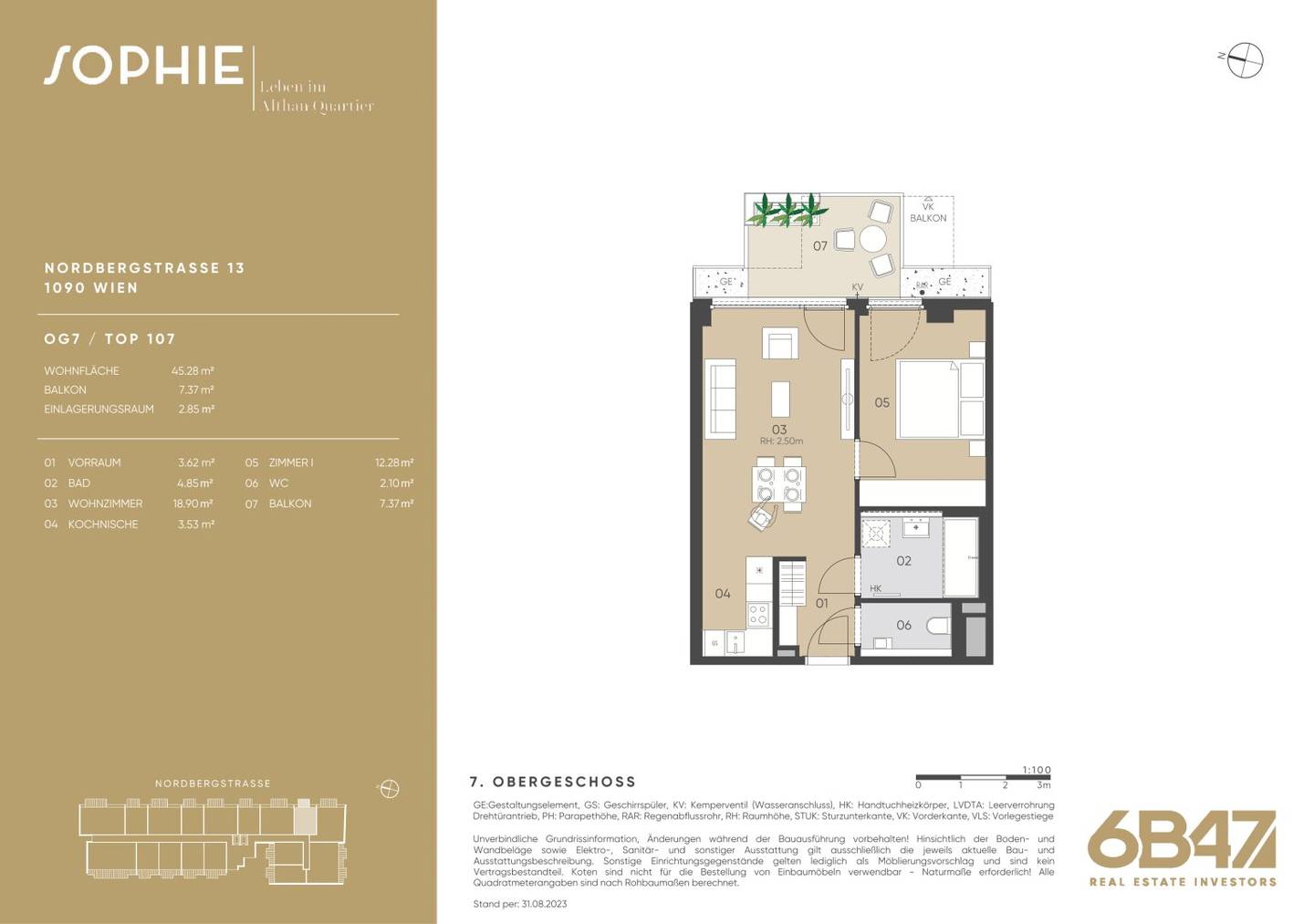 New build apartment balcony air conditioned