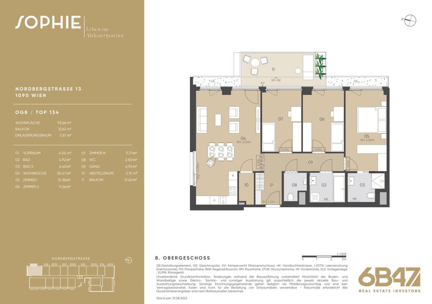 New build apartment in 9th district with balcony and parquet