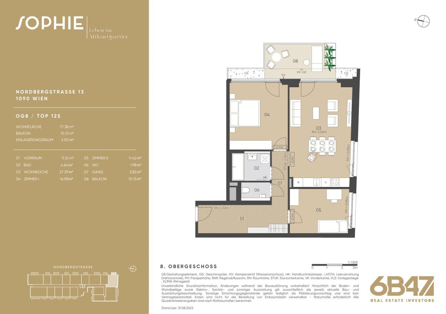 Vorsorgewohnung im Neubau mit Balkon und Parkett