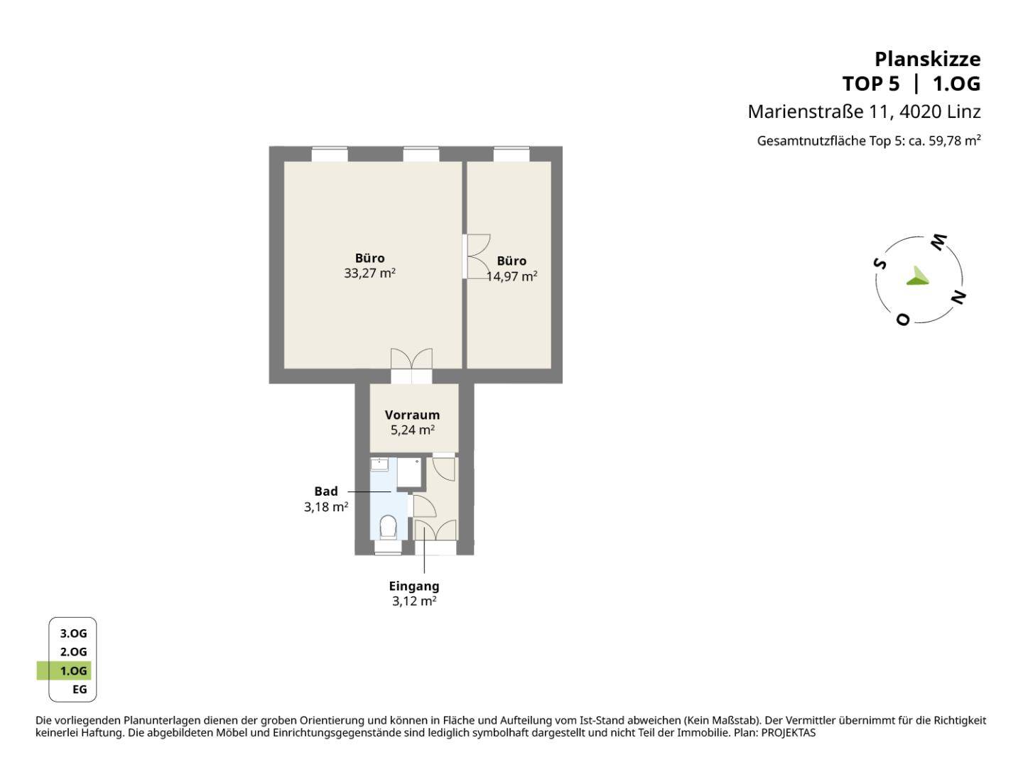 Neu saniertes 60 m² Altbaubüro in der Marienstrasse!