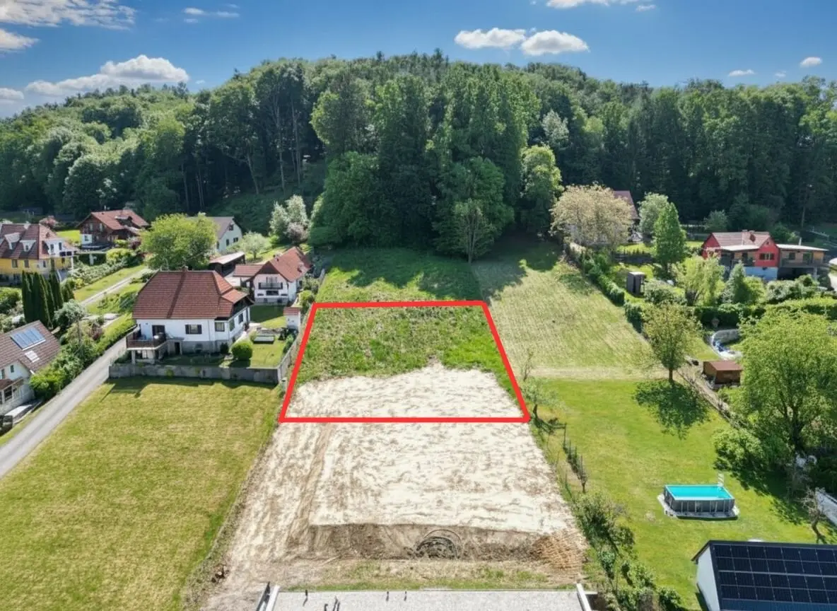 Sunny dream plot in Gleisdorf top location, 823 m² with expansion possibility