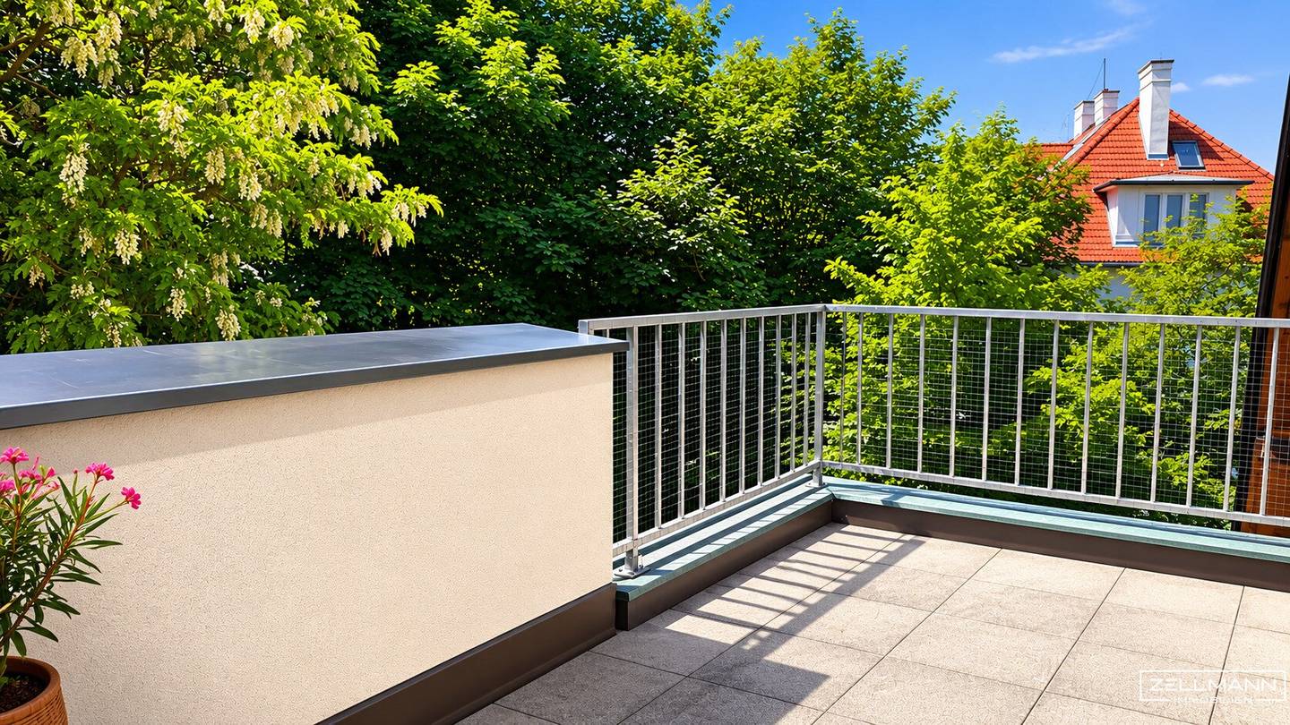 Dachgeschosswohnung mit sonniger Terrasse im historischen Ensemble