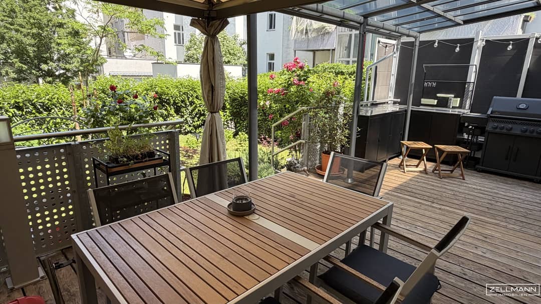 Wohnung mit Garten und Terrasse im Innenhof