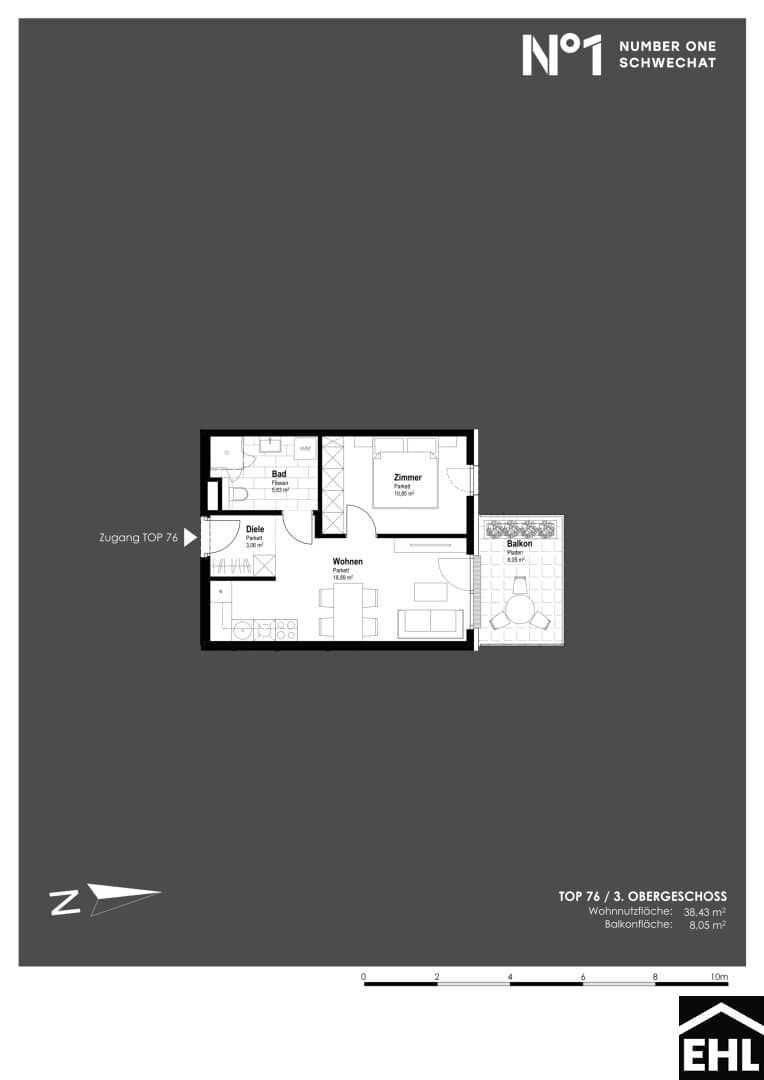 Wohnung at Hauptplatz Schwechat new build balcony