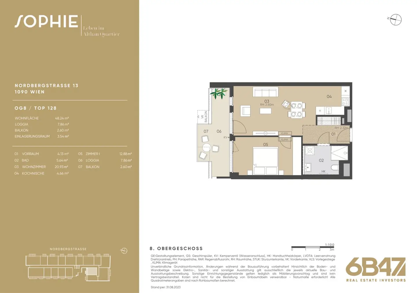 Bright new build apartment with balcony and loggia in Alsergrund