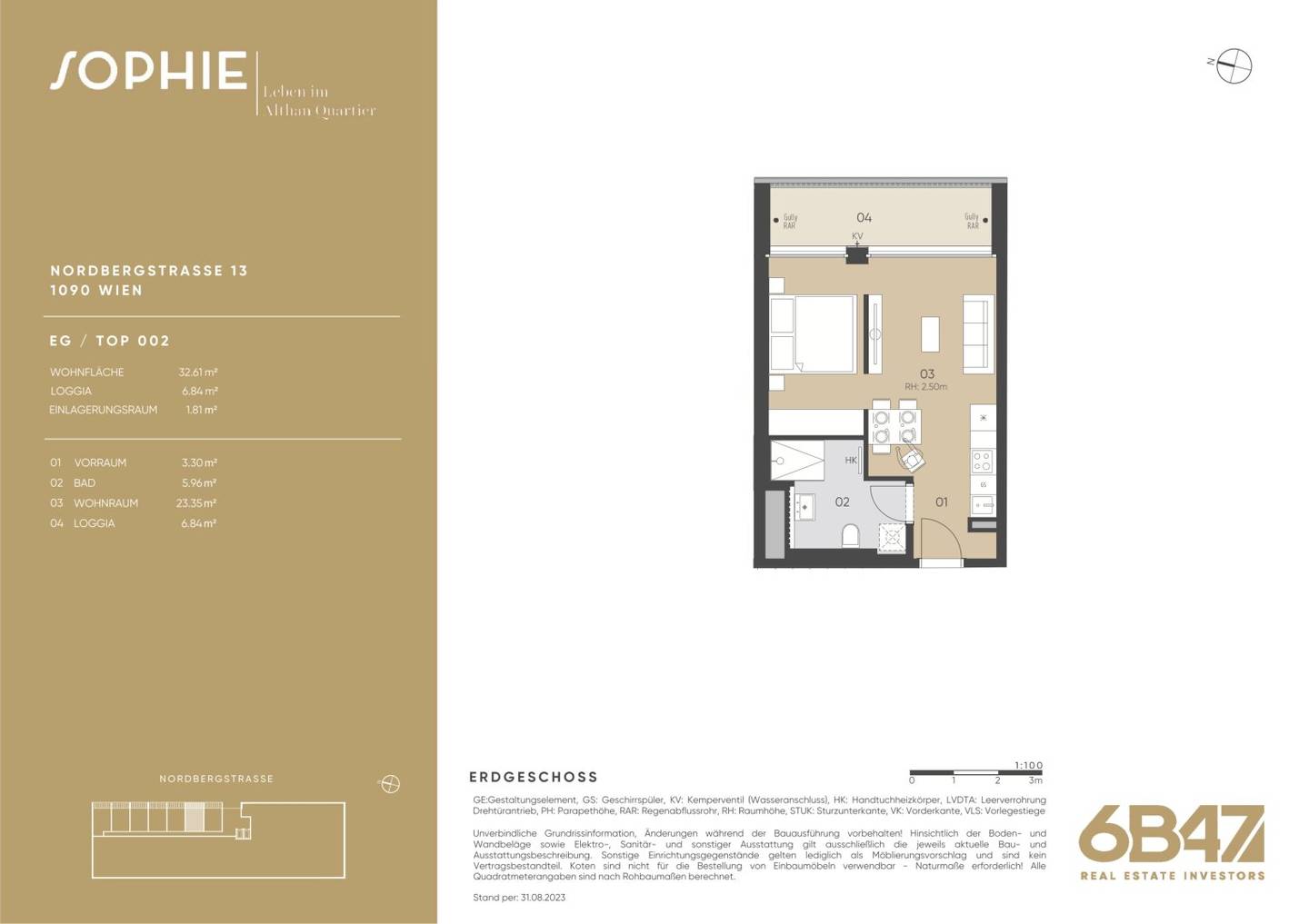 Erdgeschosswohnung mit Loggia im Neubauprojekt Sophie