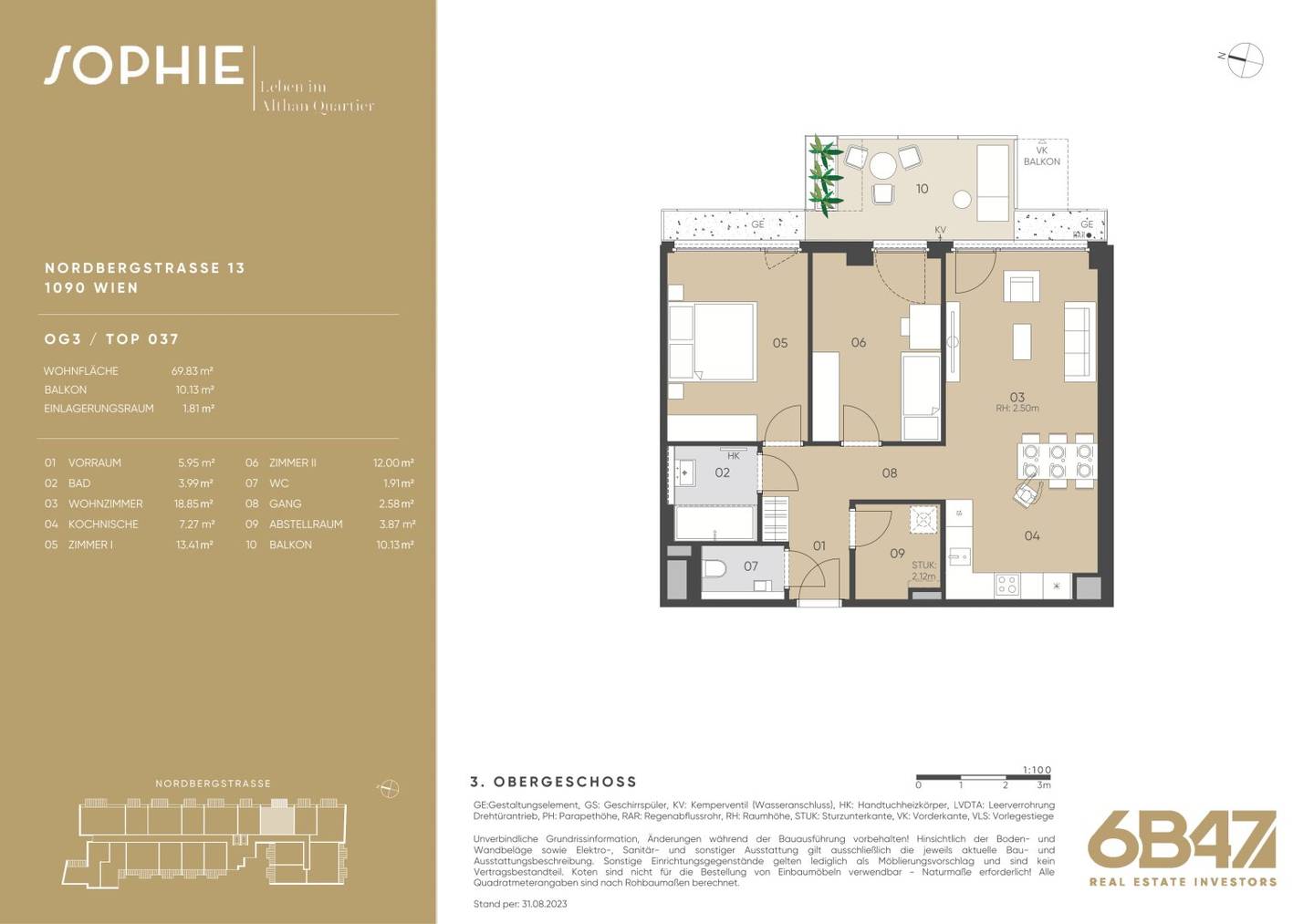 Neubau Wohnung Balkon hochwertige Ausstattung