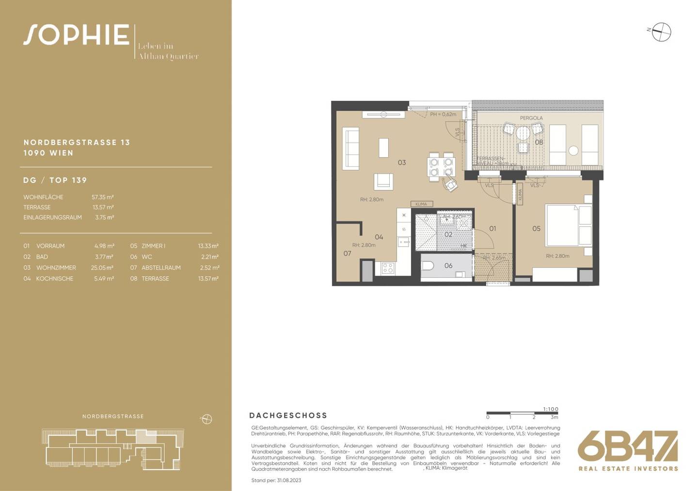 Wohnung Anleger Alsergrund Terrasse