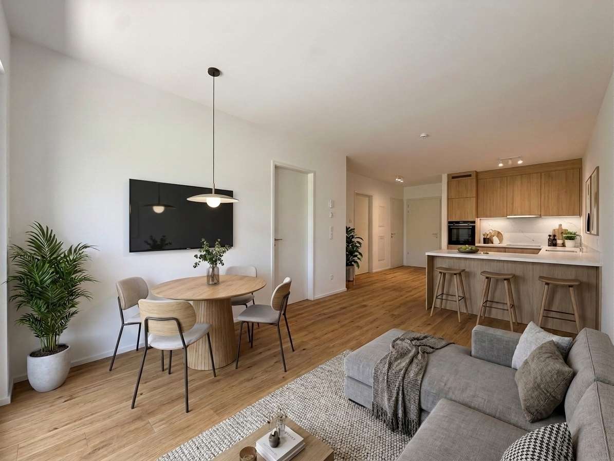 Erstbezug Wohnung mit Westbalkon Blick ins Grüne