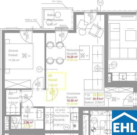 Neubau Erstbezug Wohnung mit Balkon