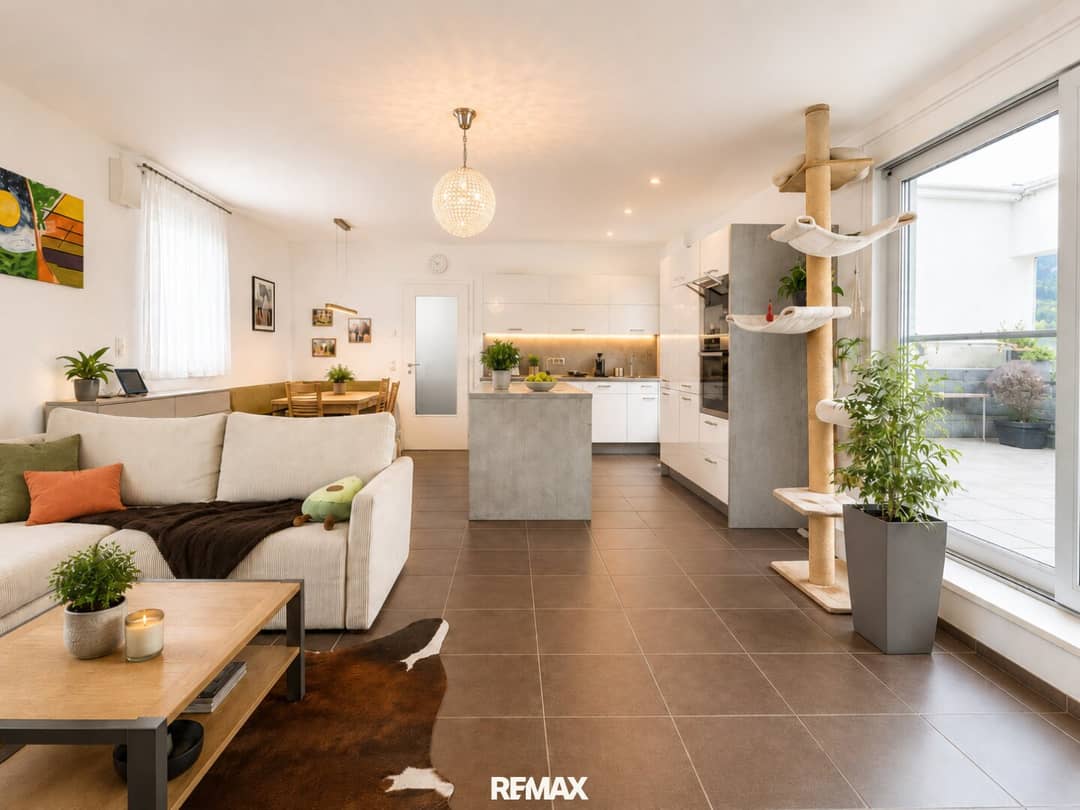 Wohnung mit großer Dachterrasse und zwei Tiefgaragenplätzen