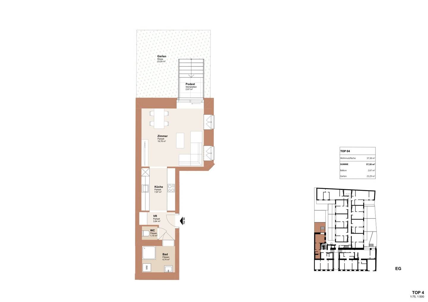 ++NEU++ Perfekt ausgestattete 1-Zimmer Altbau Erdgeschoss-Wohnung in toller Lage (Erstbezug)!!!