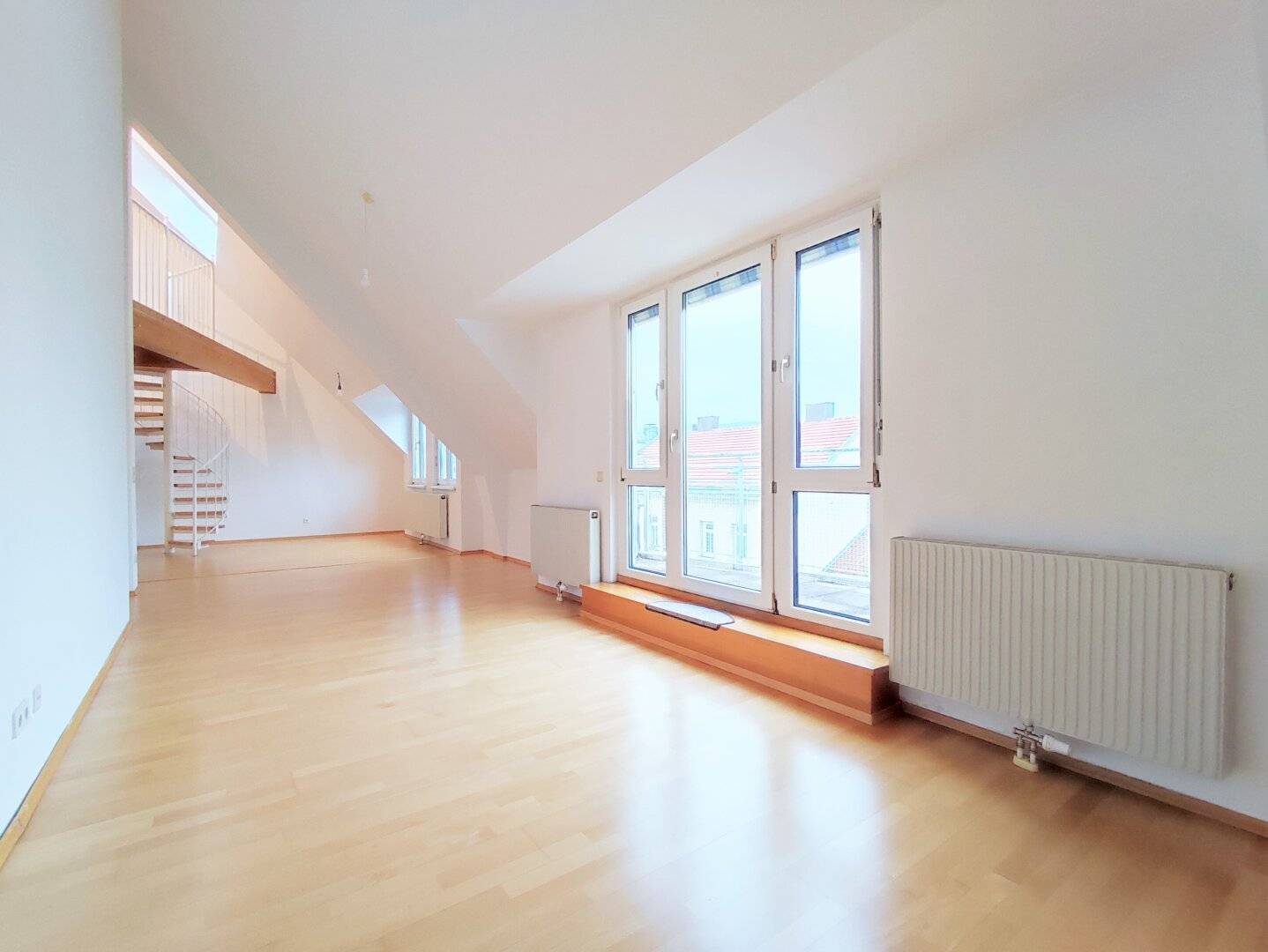 Attic apartment terrace wide view Liesing