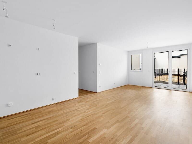 New build apartment with heat pump and good transport links