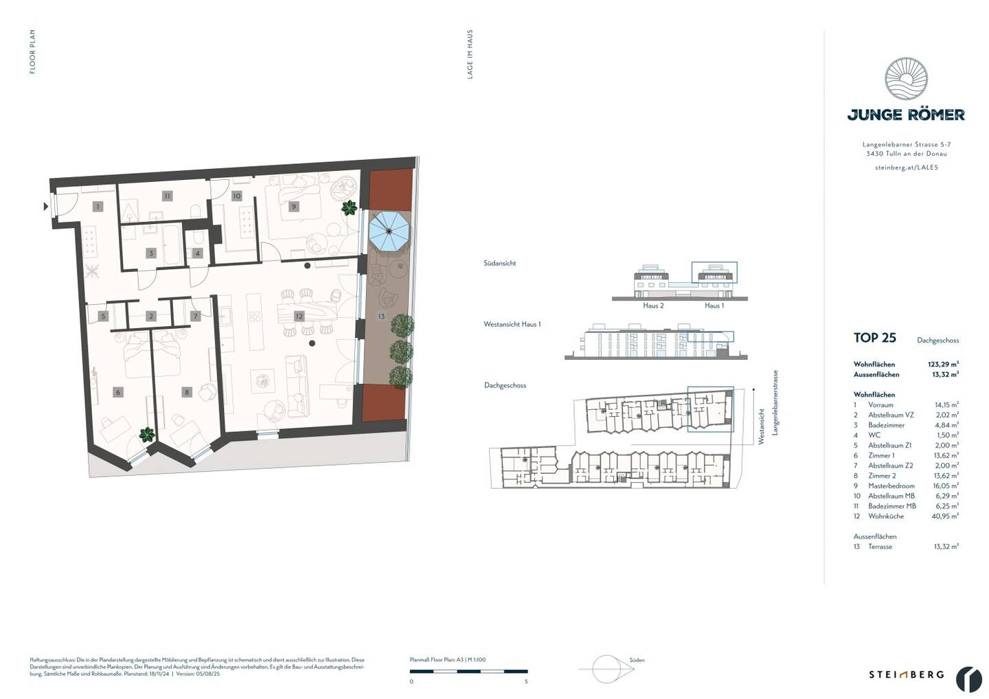 4-room apartment with roof terrace