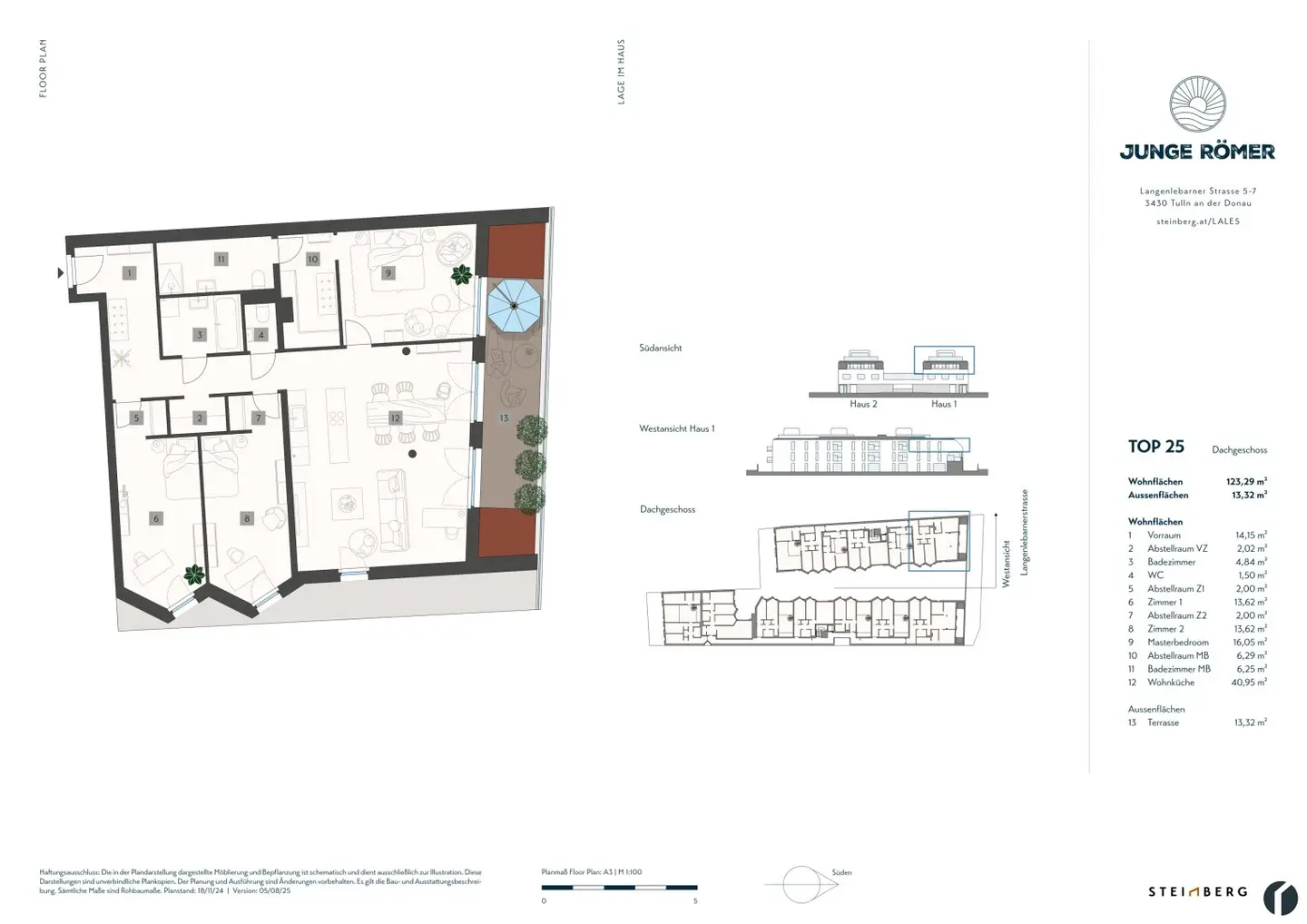 4 Zimmer Wohnung mit Dachterrasse