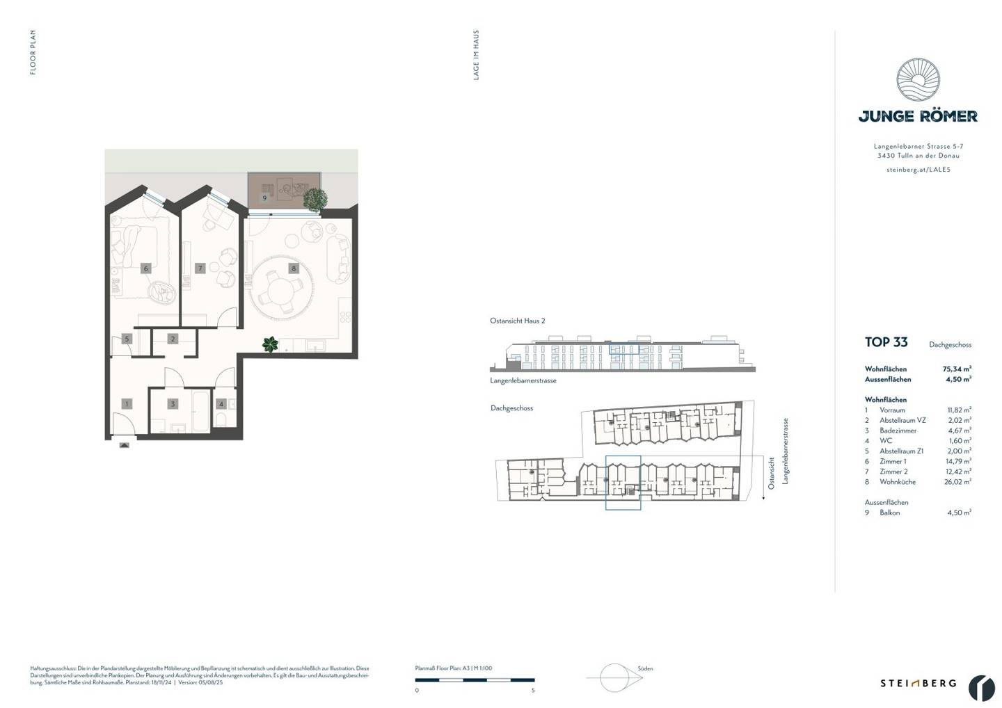 3 Zimmer Dachgeschosswohnung mit Balkon