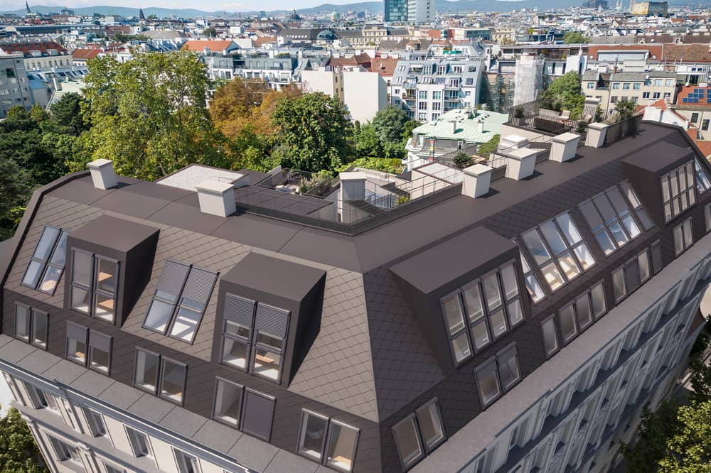 Dachgeschosswohnung with roof terrace and balcony