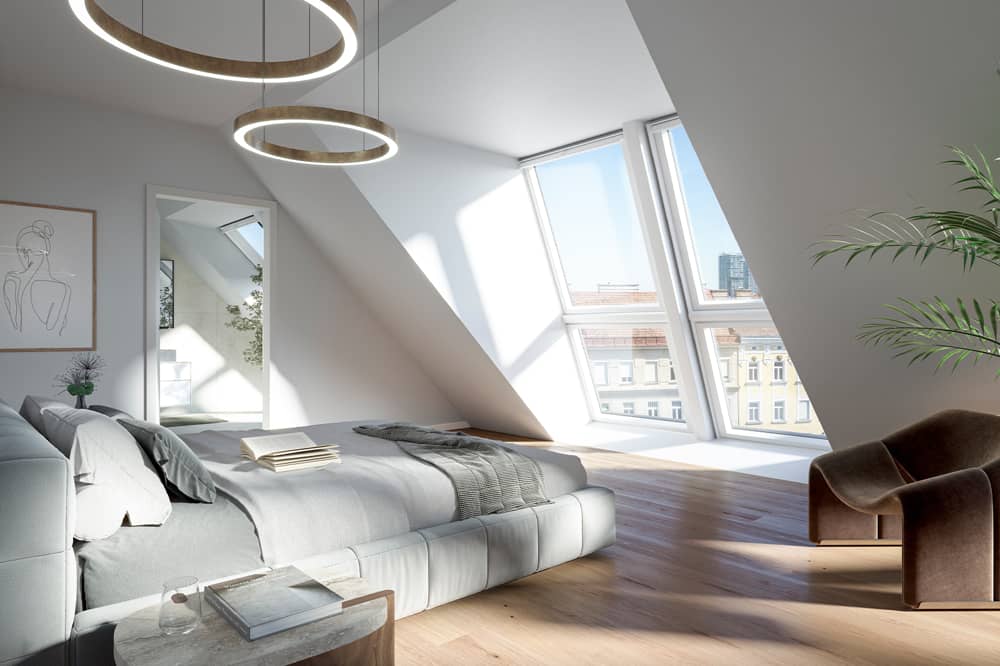 Dachgeschosswohnung with roof terrace and balcony