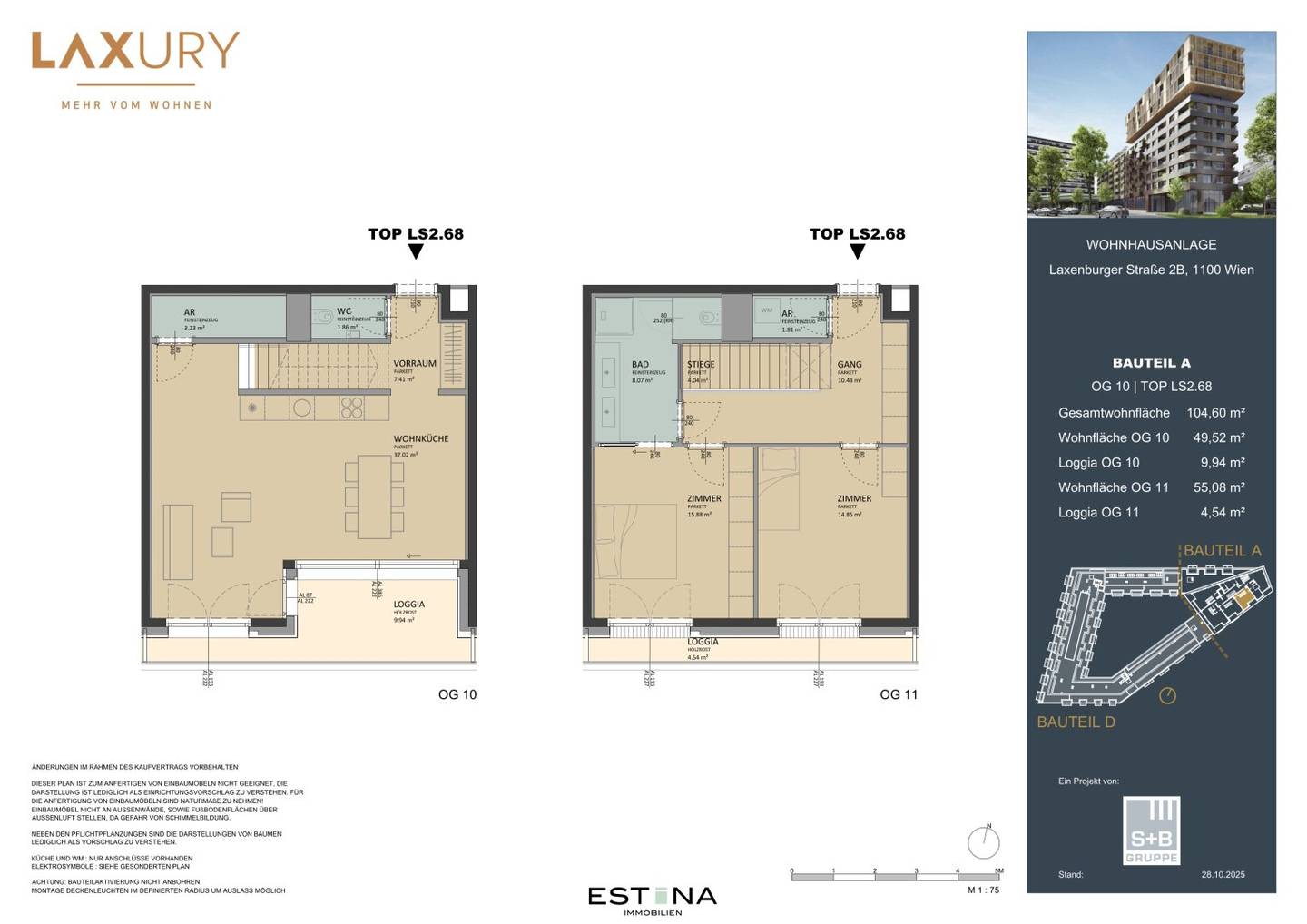 New build apartment with loggia and underground parking near main station