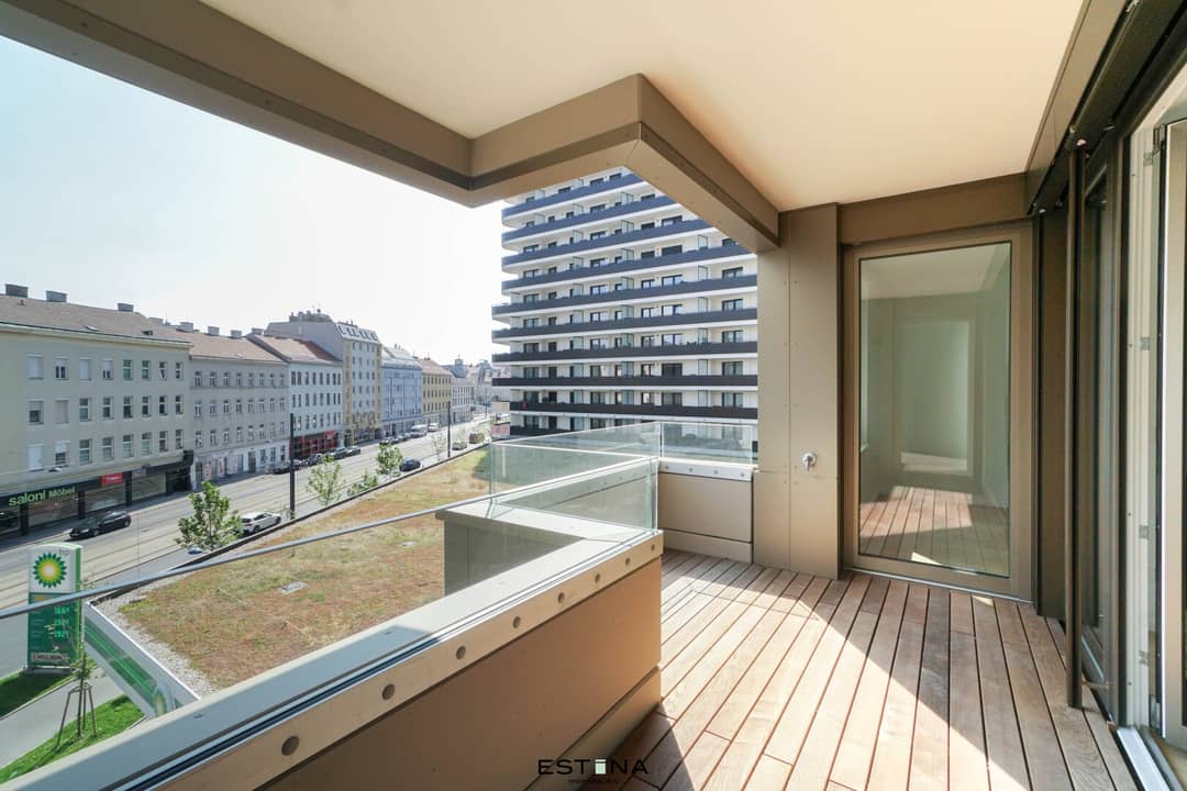 Apartment first occupancy in a new build with loggia