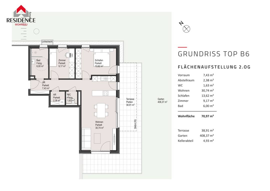 3-Zimmerwohnung mit Garten in Elixhausen