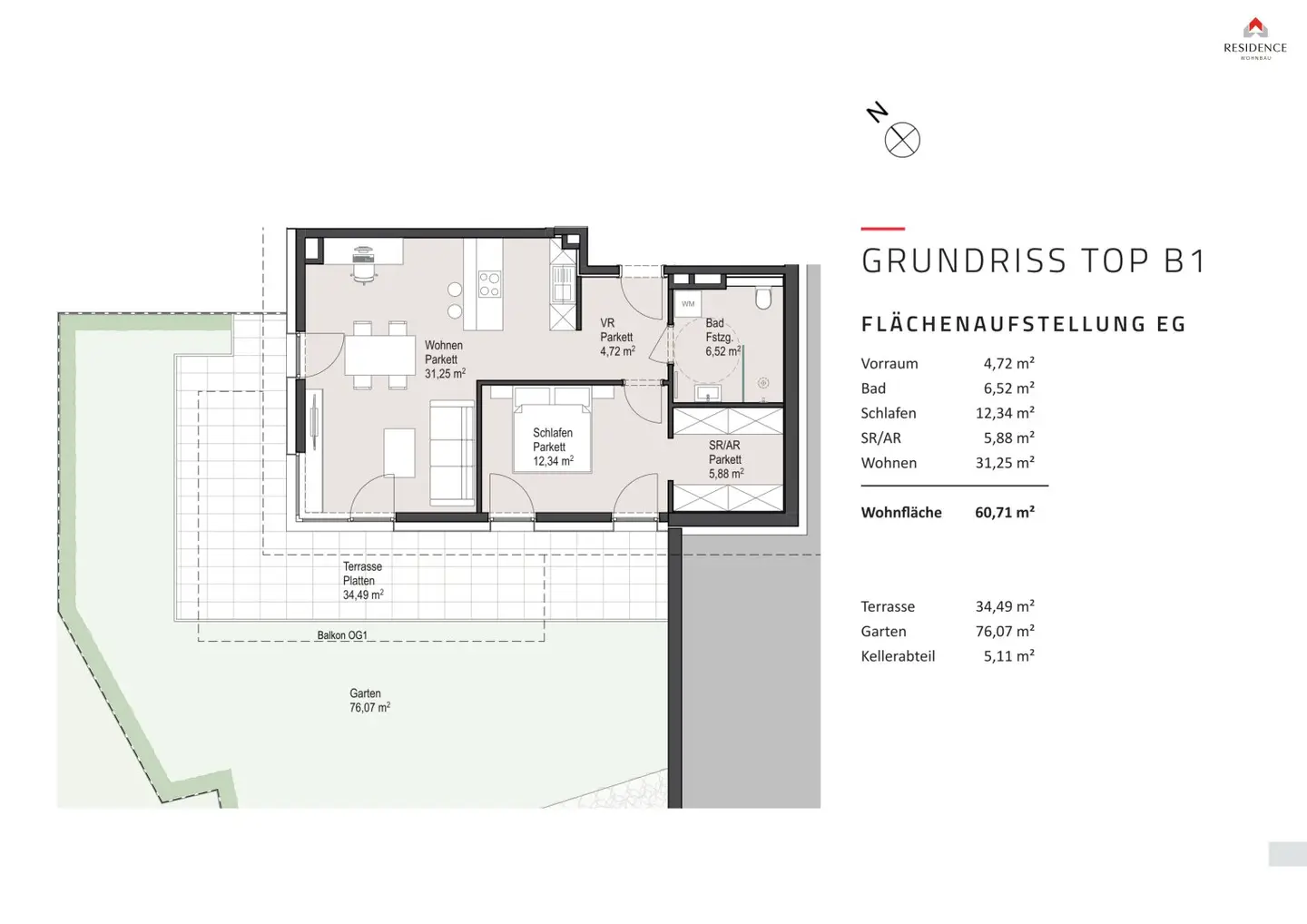 Neubau Wohnung mit Privatgarten und Terrasse