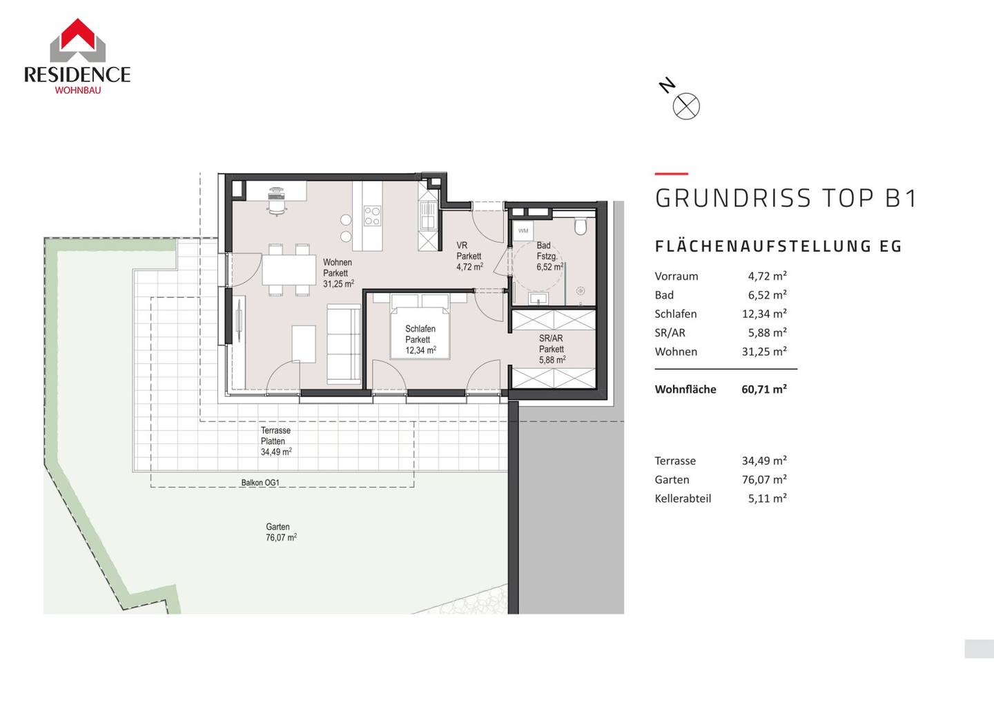 Neubau Wohnung mit Privatgarten und Terrasse
